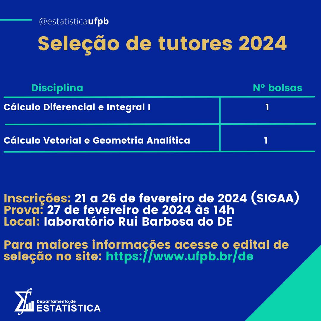 Processo Seletivo Tutoria 2023.2