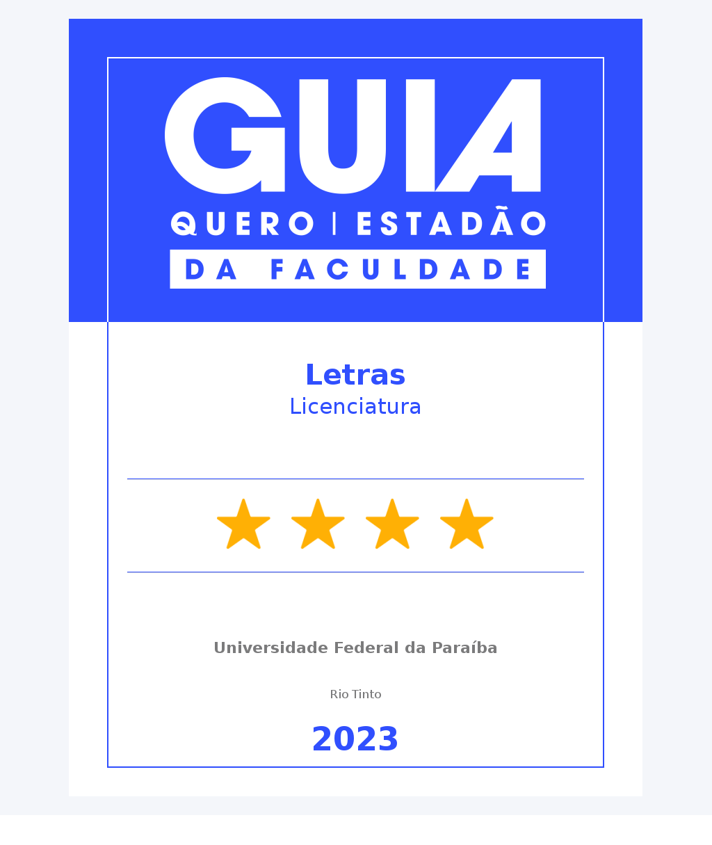 Banner Letras Guia da Faculdade 2023