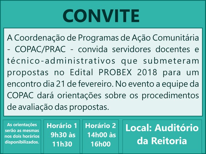 Encontro PROBEX 2018