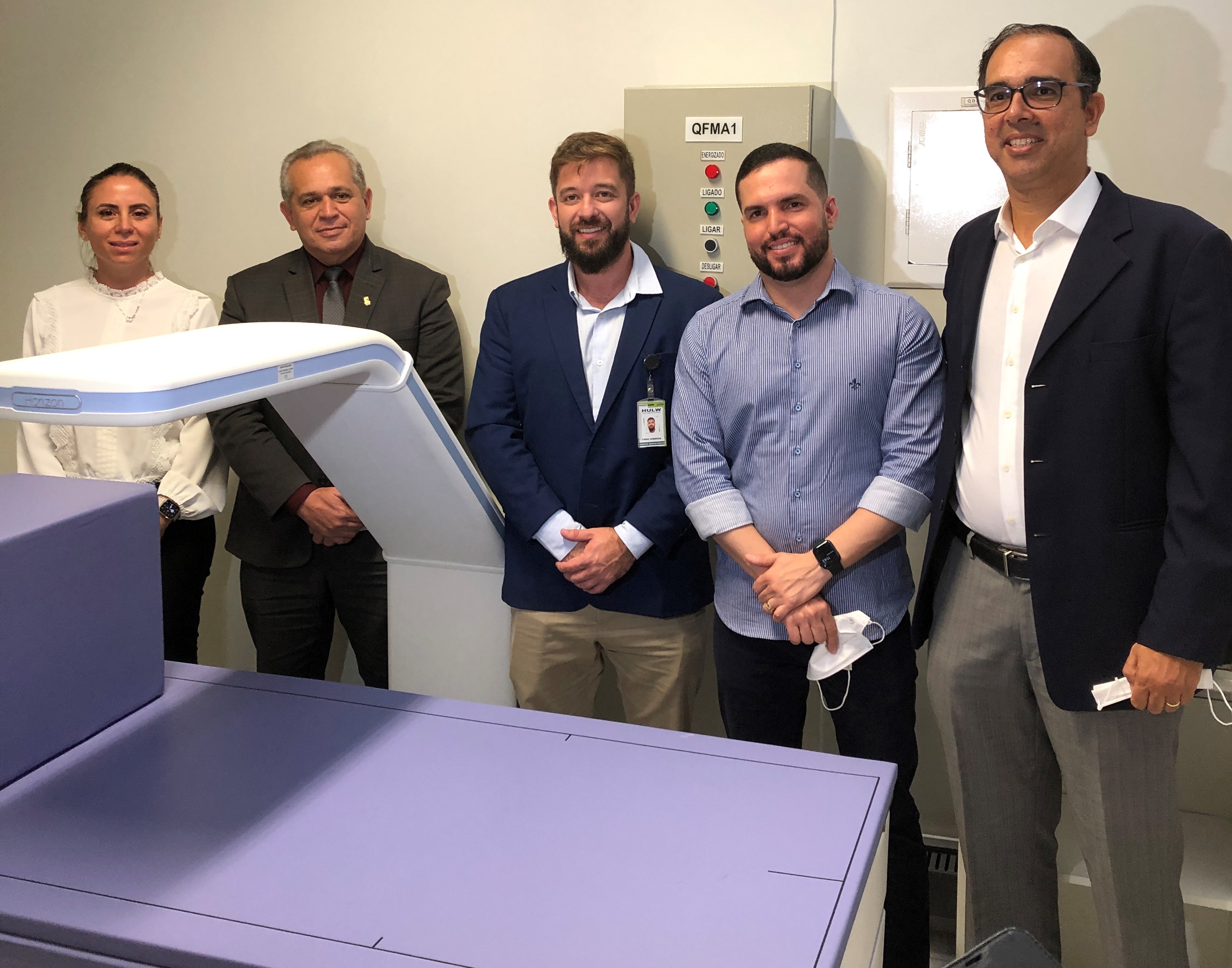 Reitor da UFPB destaca importância de aparelho de densitometria inaugurado pelo HULW Foto: Aline Lins